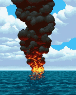 Ship on Fire