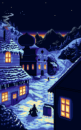 Snow Covered Village