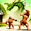 Dragon vs Apemen