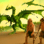 Dragon vs Apemen