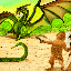 Dragon vs Apemen