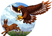 Eagle Chasing Hare