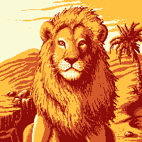 Desert Lion Irenaart Large